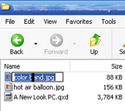 F2 Editing in the File Folders